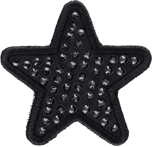 Noir Sparkle Star Patch