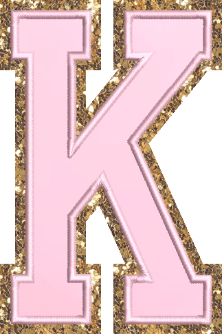 Jumbo Flamingo Glitter Varsity Letter Patch