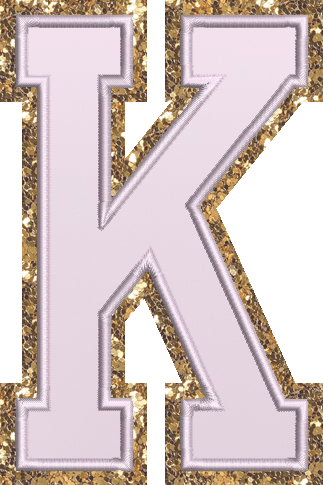 Jumbo Lilac Glitter Varsity Letter Patch
