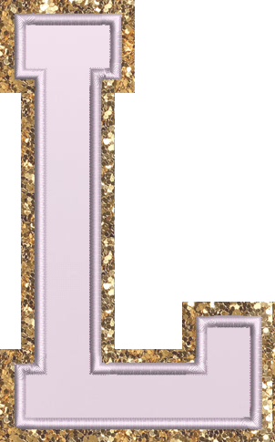 Jumbo Lilac Glitter Varsity Letter Patch