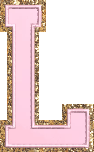 Jumbo Flamingo Glitter Varsity Letter Patch