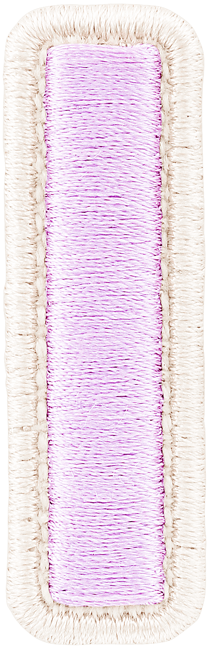 Lilac Rolled Embroidery Letter Patch