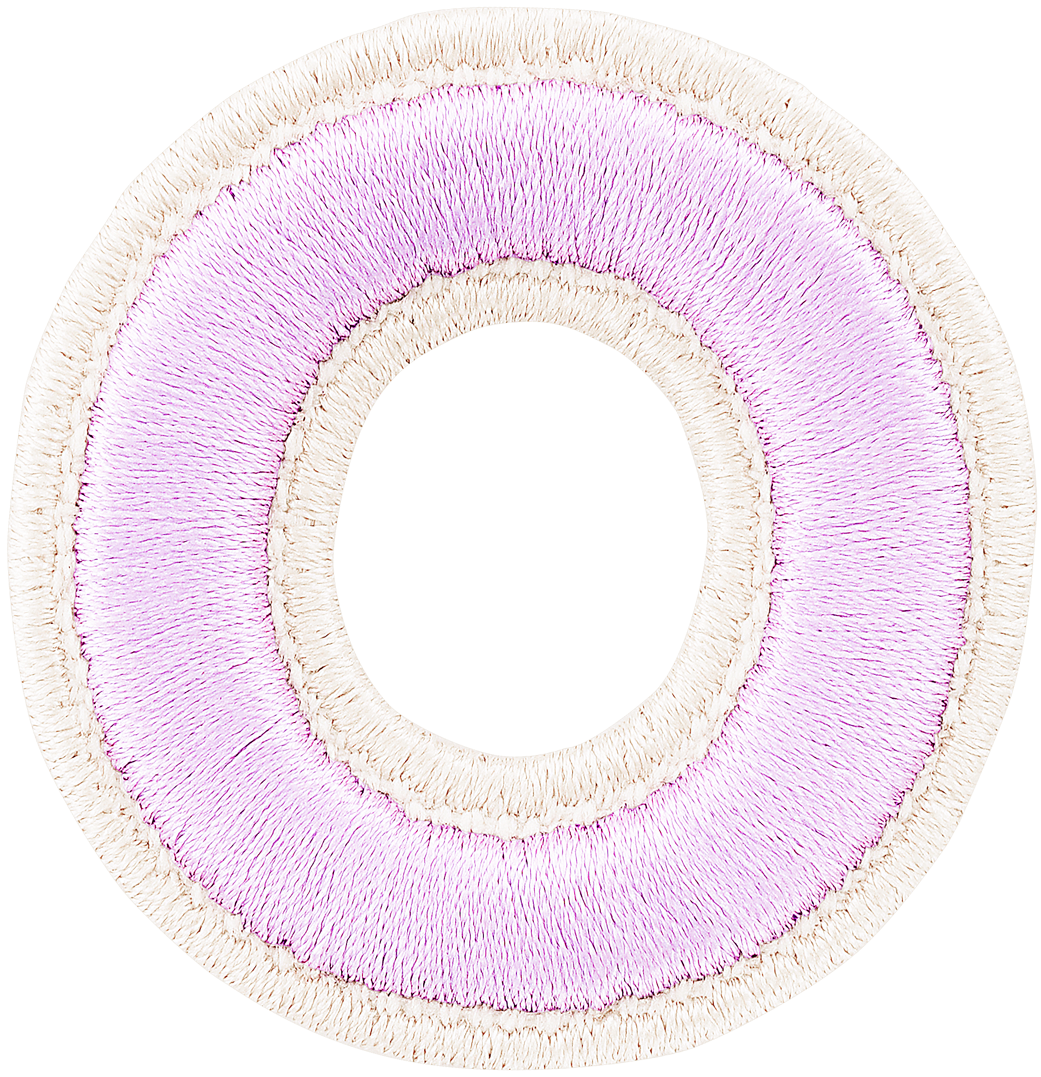 Lilac Rolled Embroidery Letter Patch
