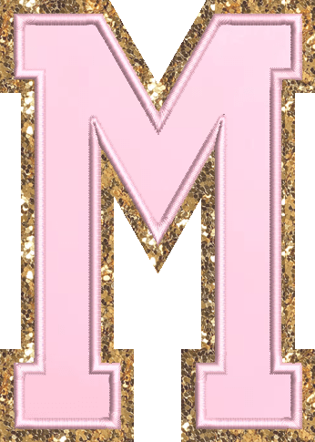 Jumbo Flamingo Glitter Varsity Letter Patch