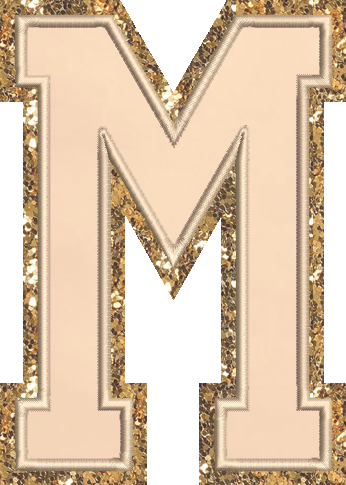 Jumbo Sand Glitter Varsity Letter Patch