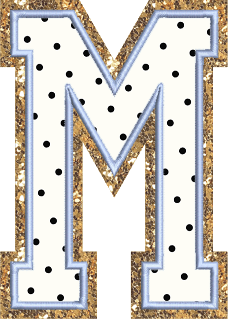 Jumbo Blanc Dot Varsity Letter Patch - Stoney Clover Lane