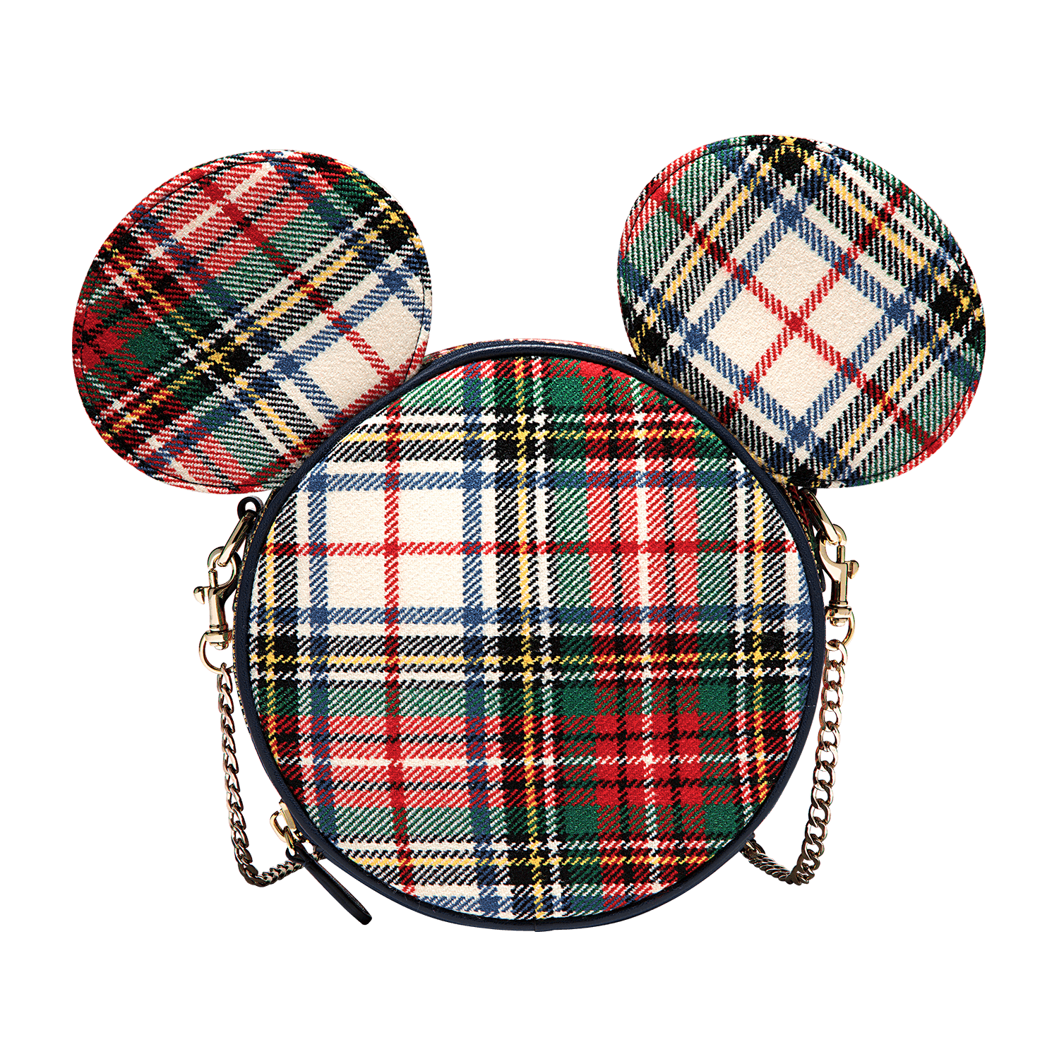 Plaid Mickey Mouse Crossbody Bag