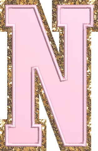 Jumbo Flamingo Glitter Varsity Letter Patch