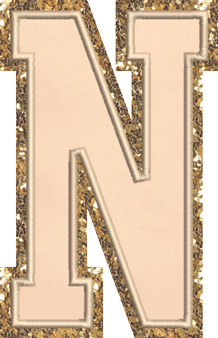 Jumbo Sand Glitter Varsity Letter Patch