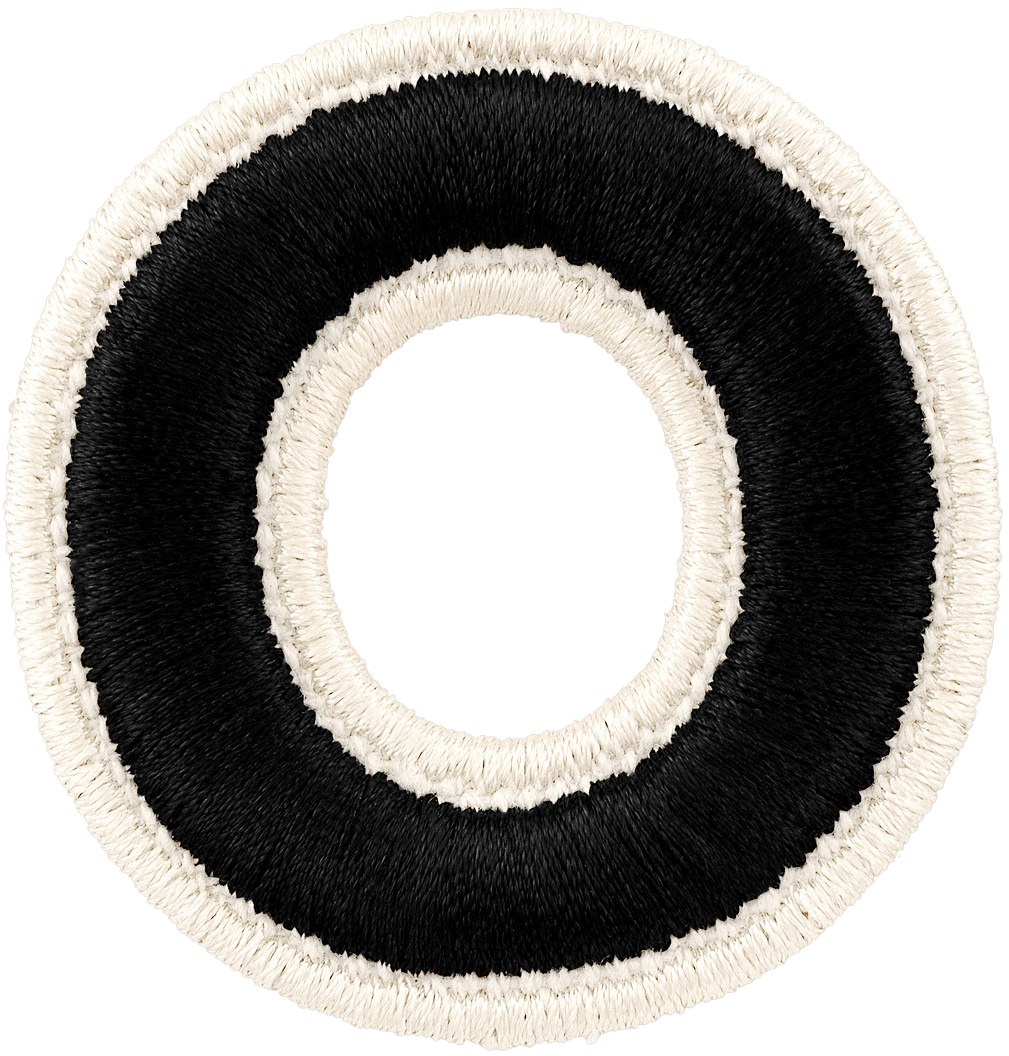 Noir Rolled Embroidery Letter Patch