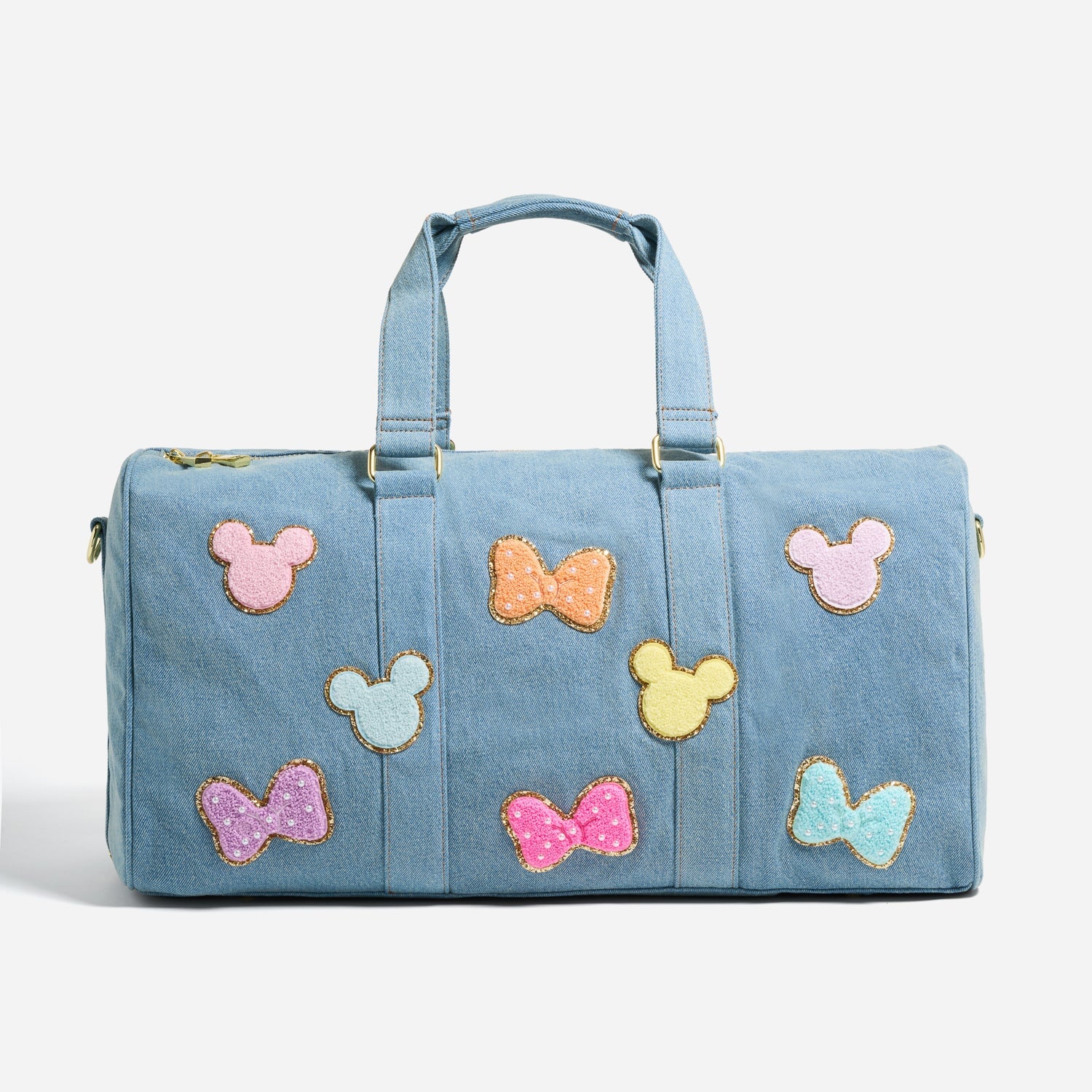 Denim Mickey & Minnie Duffle Bag