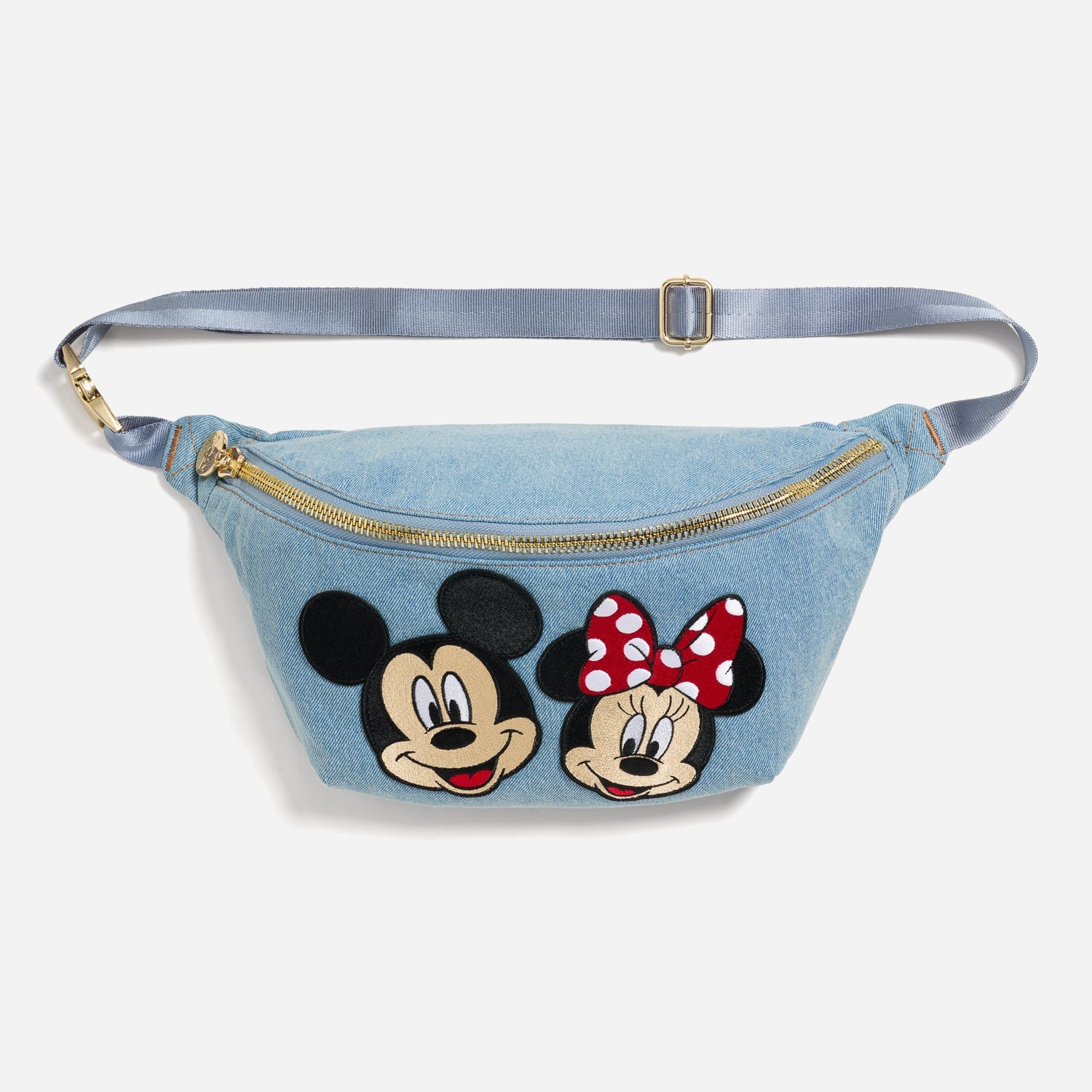 Denim Mickey & Minnie Mouse Jumbo Fanny Pack