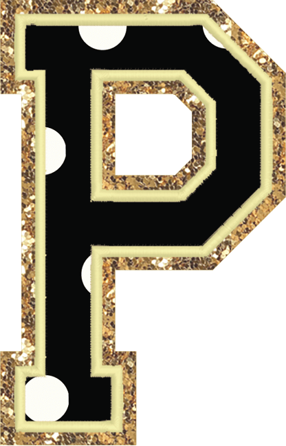 Jumbo Noir Dot Varsity Letter Patch - Stoney Clover Lane