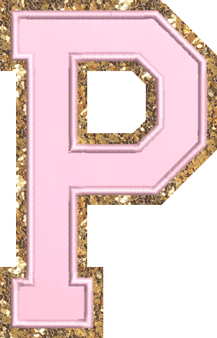 Jumbo Flamingo Glitter Varsity Letter Patch