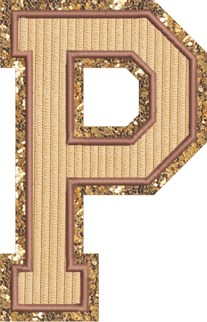 Jumbo Apple Pie Varsity Letter Patch
