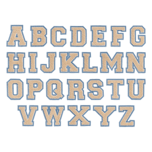 Sand Denim Varsity Letter Patch