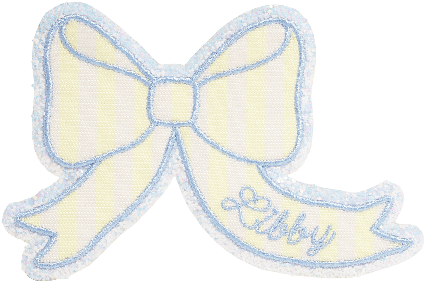 Banana Stripe Bow Patch - Stoney Clover Lane