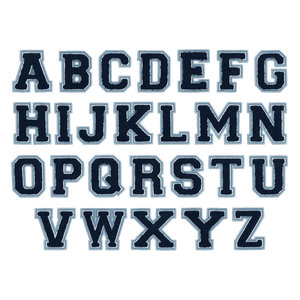 Sapphire Denim Varsity Letter Patch