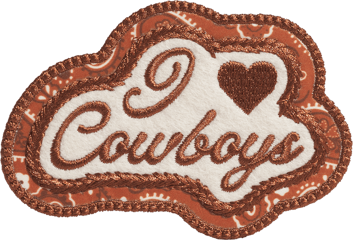 I Love Cowboys Patch