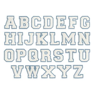 Blanc Denim Varsity Letter Patch