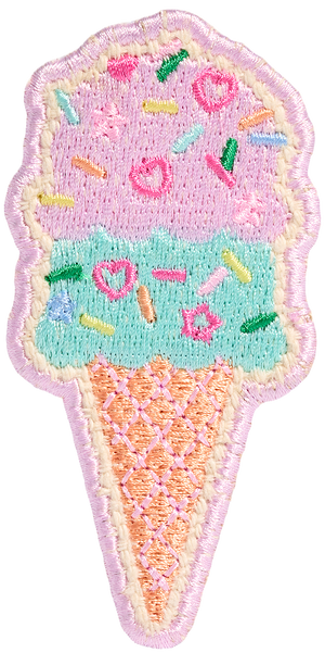 Double Scoop Ice Cream Cone Patch