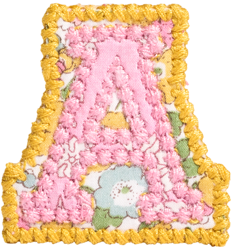 Letter Patch Made with Liberty Fabric