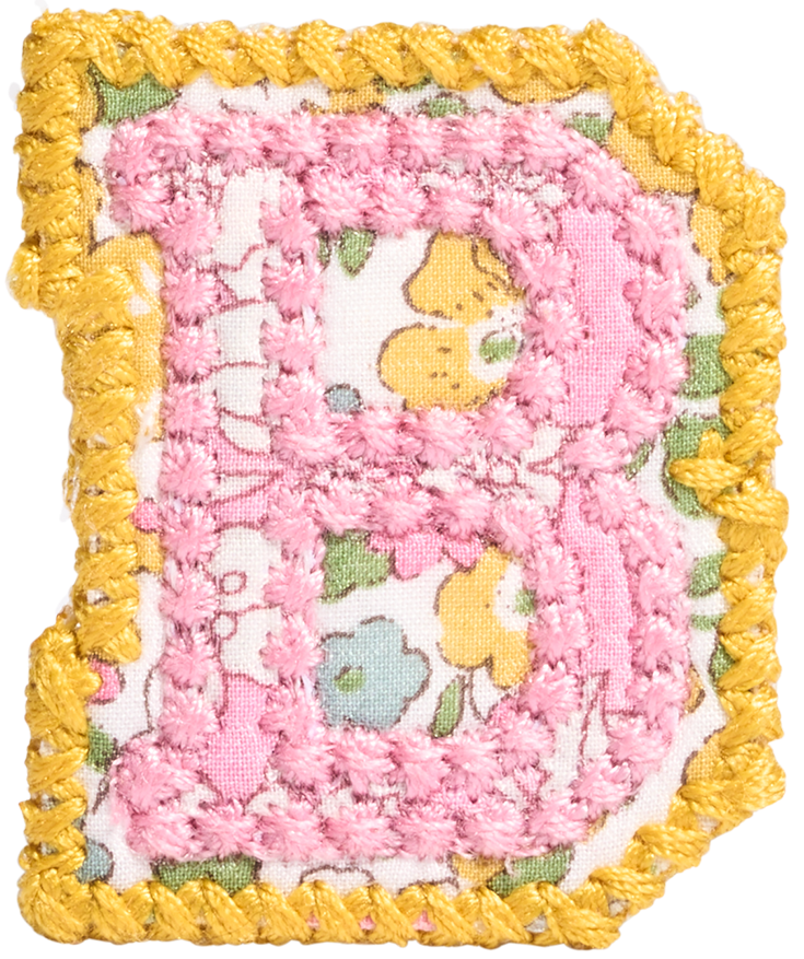 Letter Patch Made with Liberty Fabric
