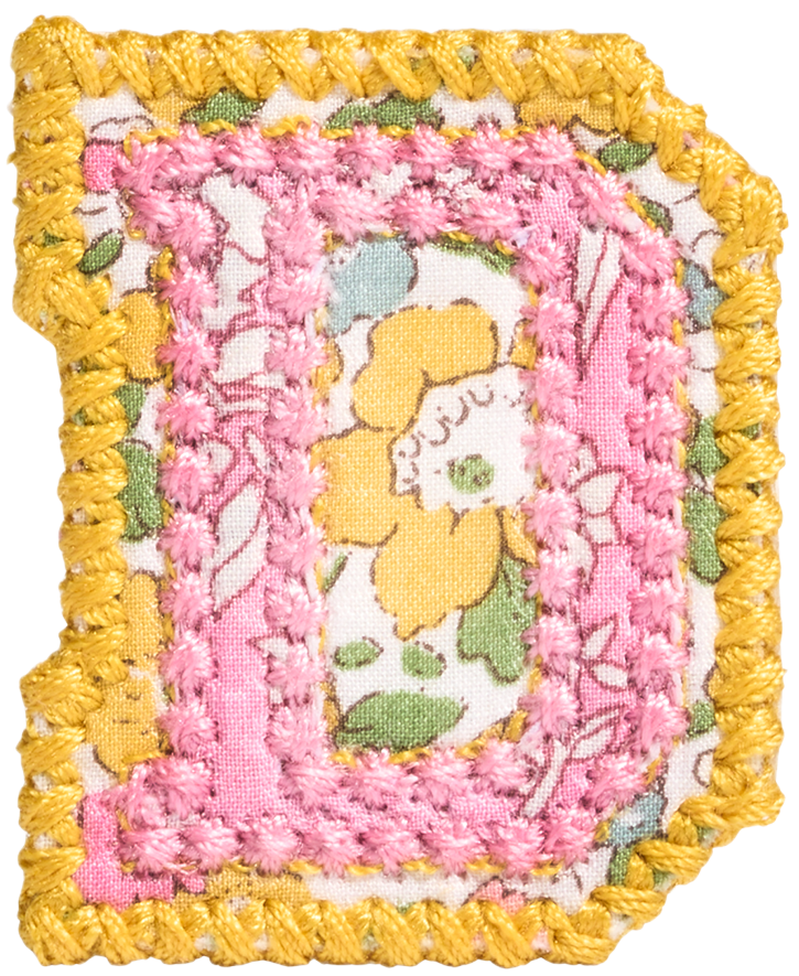 Letter Patch Made with Liberty Fabric