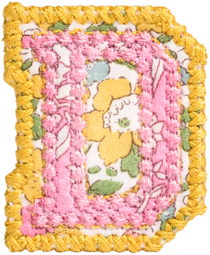 Letter Patch Made with Liberty Fabric