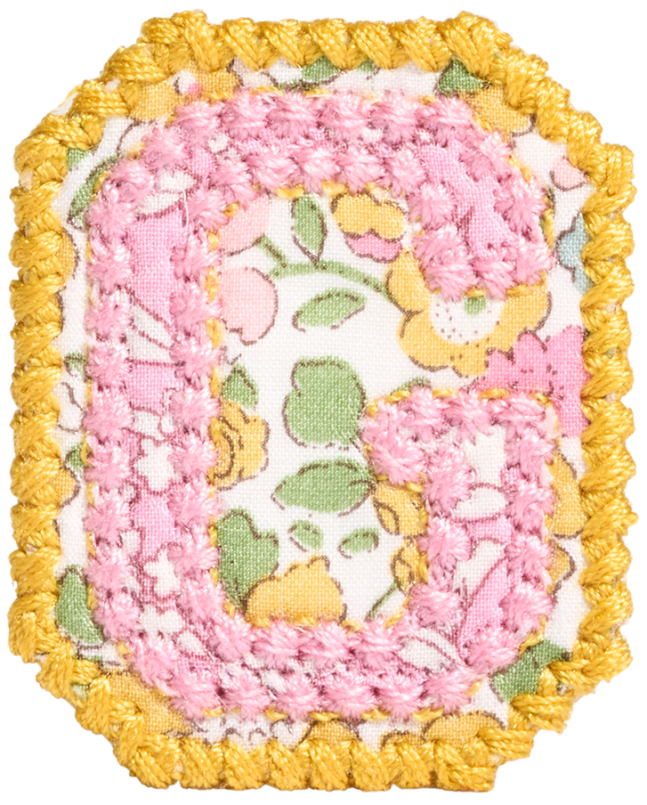 Letter Patch Made with Liberty Fabric