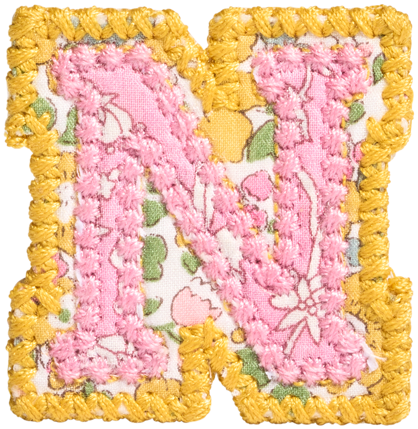 Letter Patch Made with Liberty Fabric
