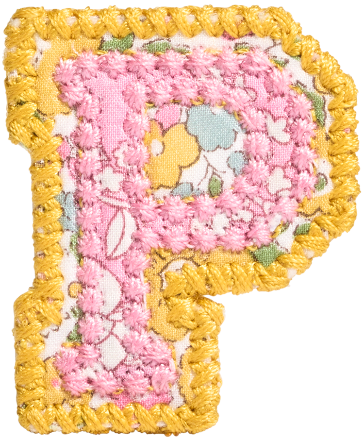 Letter Patch Made with Liberty Fabric