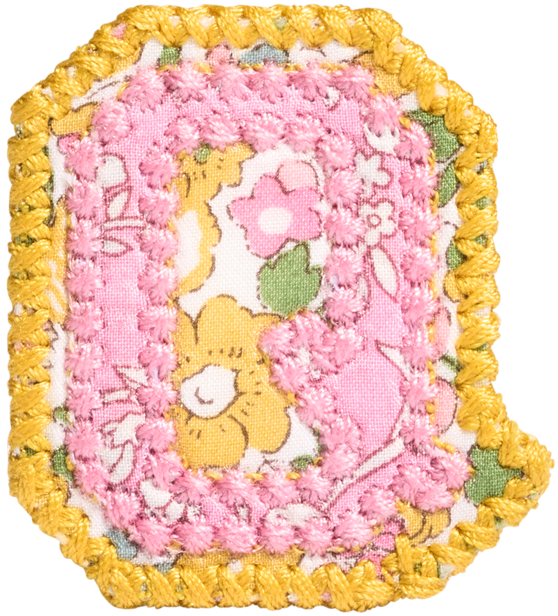 Letter Patch Made with Liberty Fabric