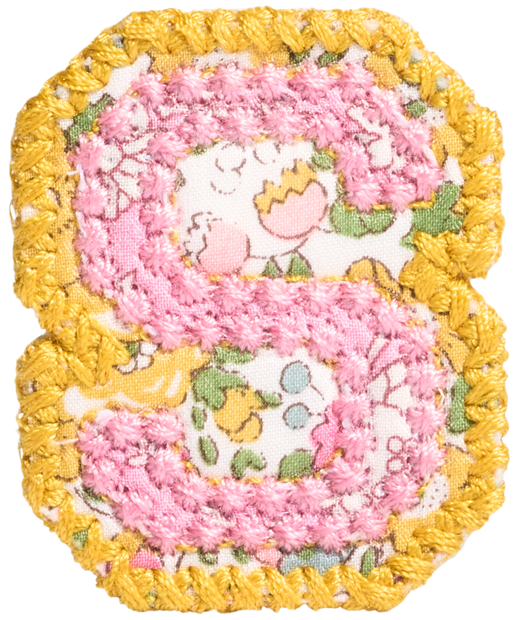 Letter Patch Made with Liberty Fabric