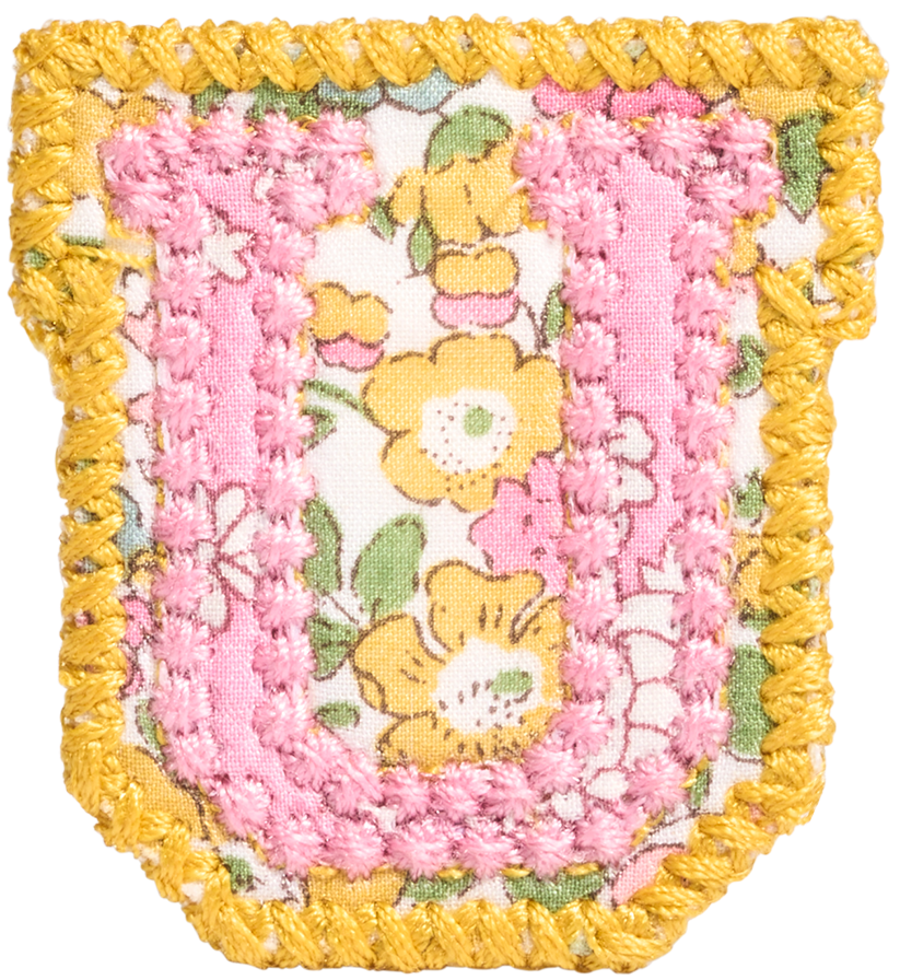 Letter Patch Made with Liberty Fabric