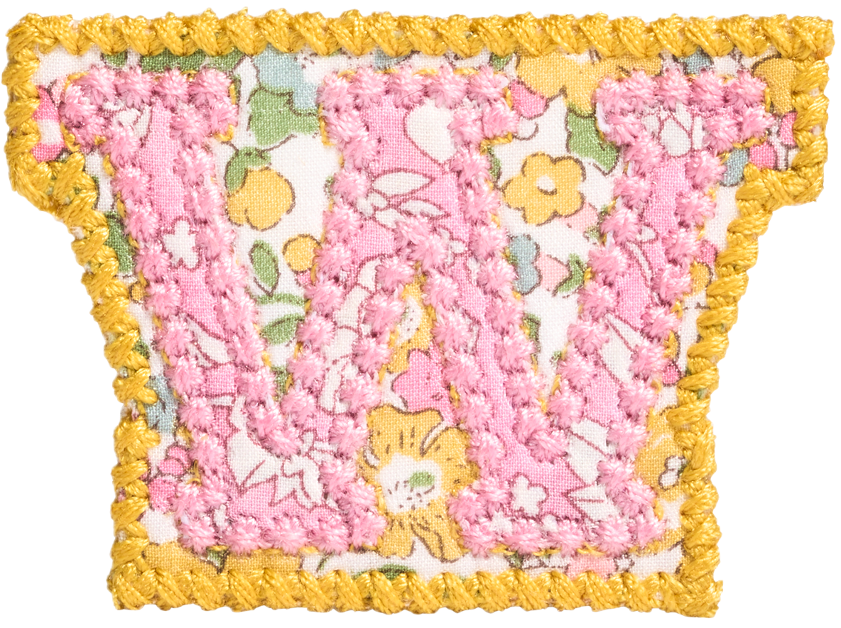 Letter Patch Made with Liberty Fabric