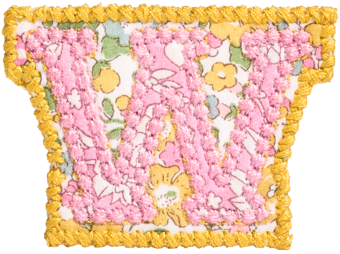 Letter Patch Made with Liberty Fabric