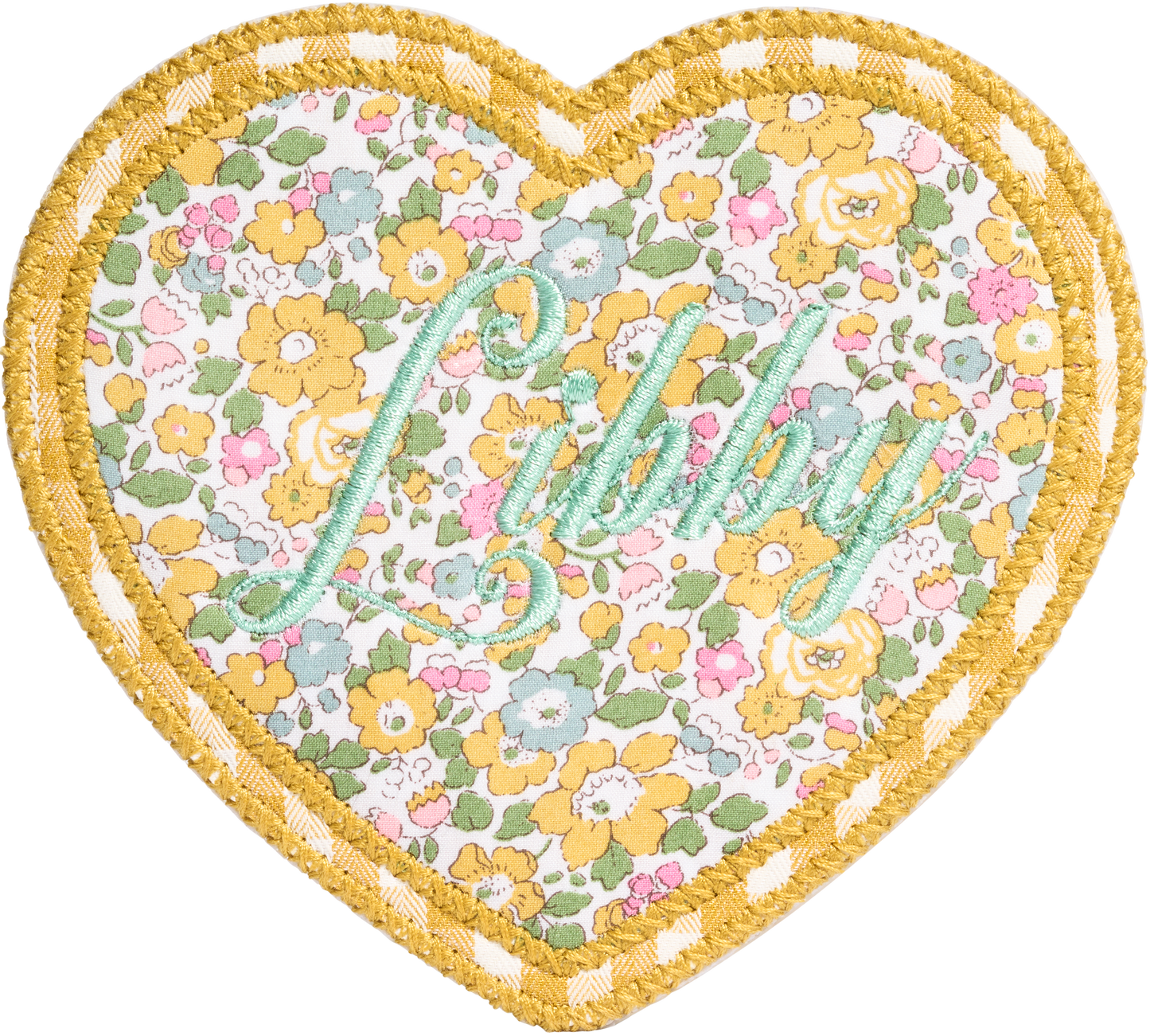 Customizable Heart Patch Made with Liberty Fabric