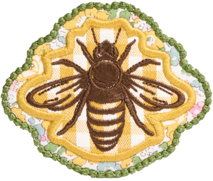 Bumblebee Patch Made with Liberty Fabric