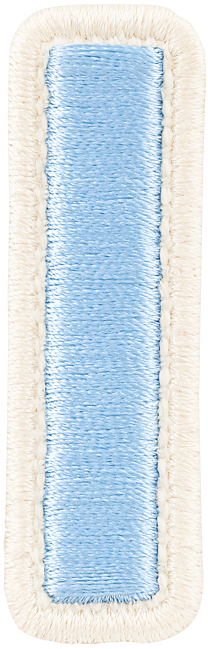 Periwinkle Rolled Embroidery Letter Patch