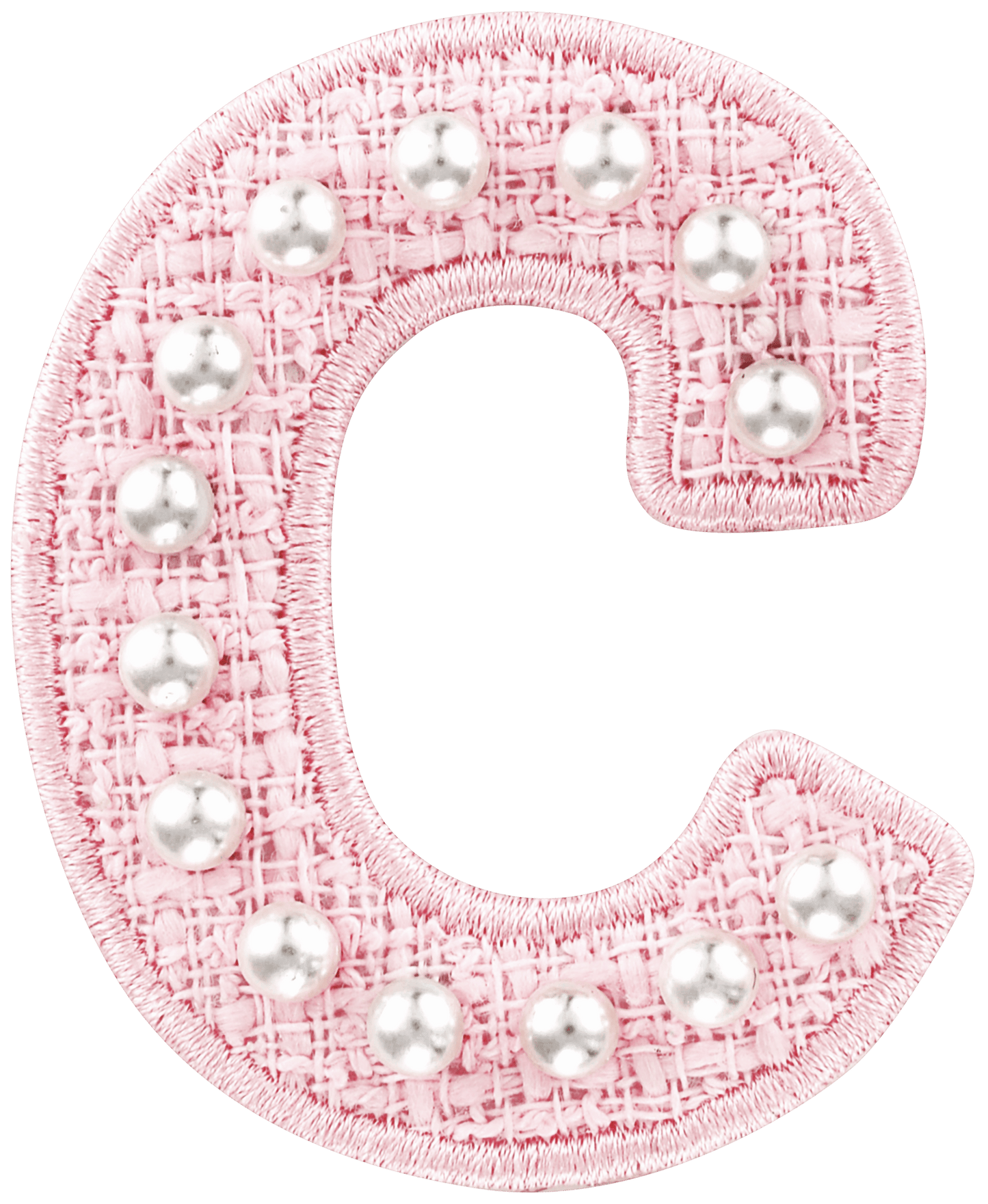 Pink Pearl Letter Patch