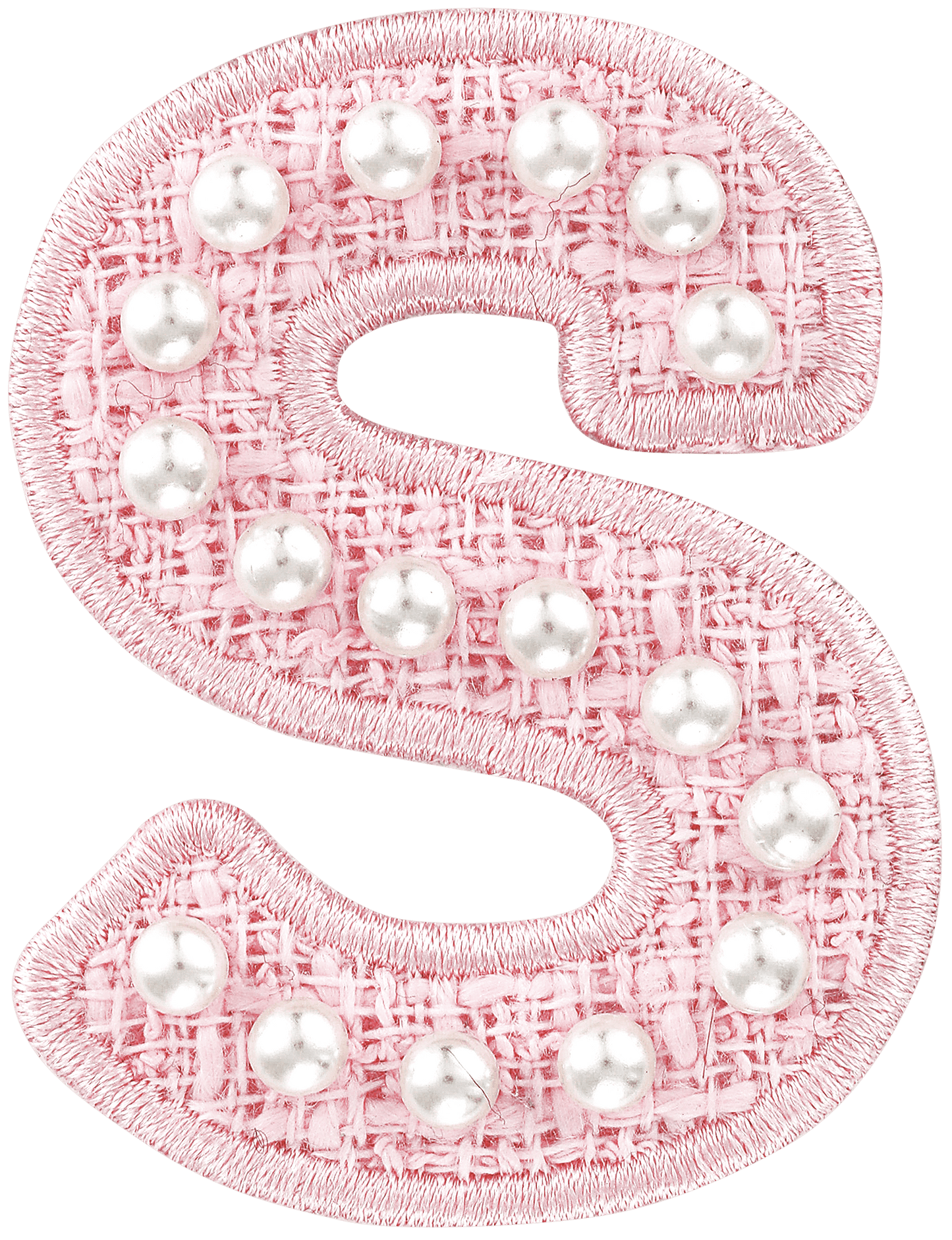 Pink Pearl Letter Patch