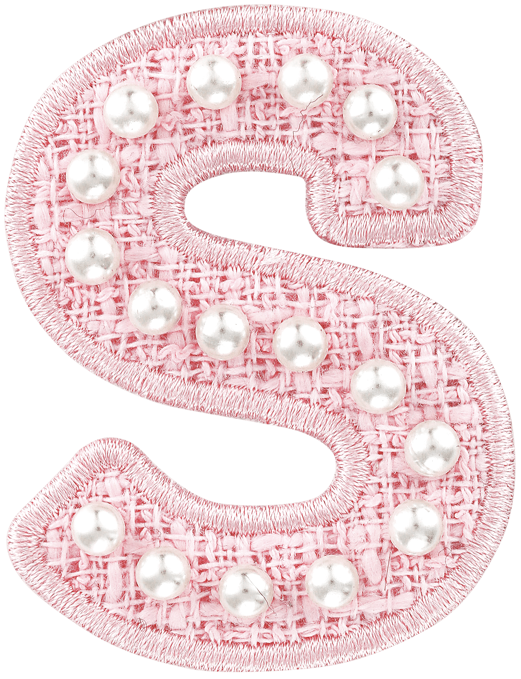 Pink Pearl Letter Patch