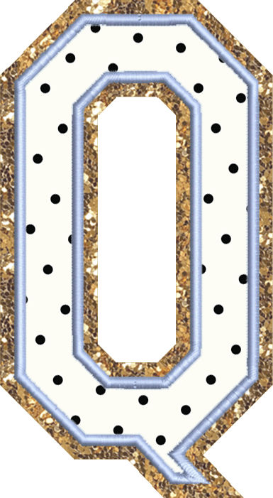 Jumbo Blanc Dot Varsity Letter Patch - Stoney Clover Lane
