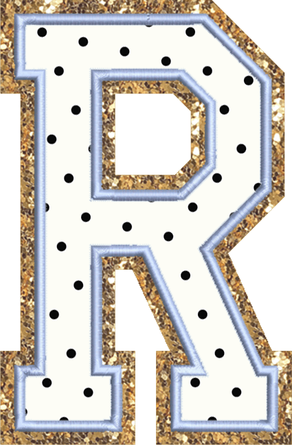 Jumbo Blanc Dot Varsity Letter Patch - Stoney Clover Lane