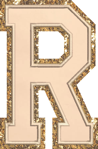 Jumbo Sand Glitter Varsity Letter Patch