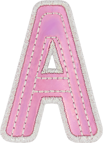 Pink Iridescent Letter Patch