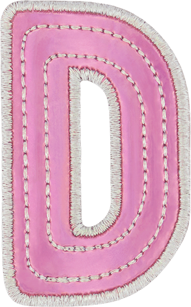 Pink Iridescent Letter Patch