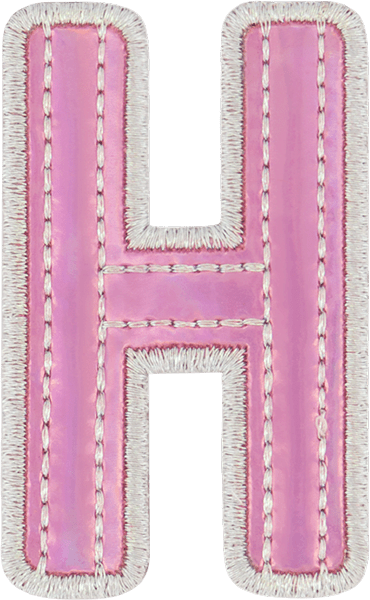 Pink Iridescent Letter Patch