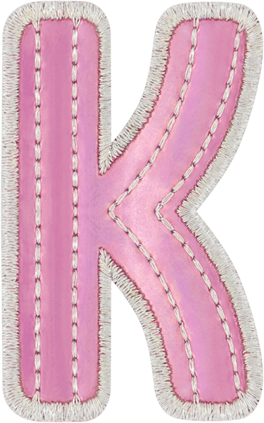 Pink Iridescent Letter Patch